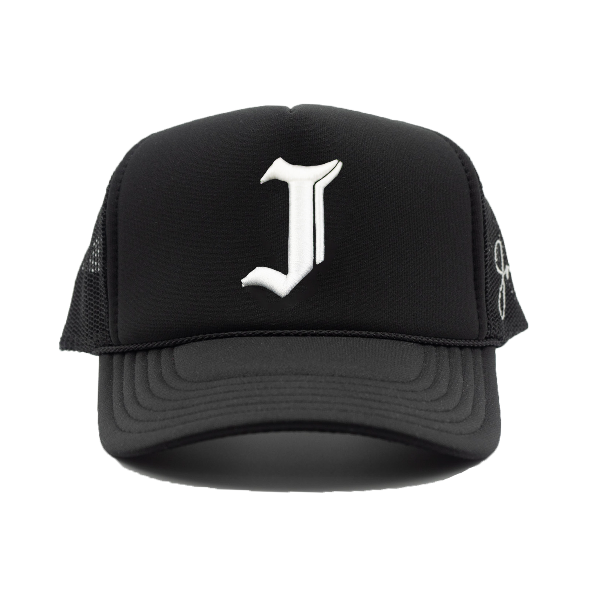 "J" Signature Trucker Hat (BLACK)